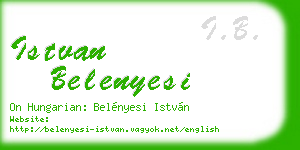 istvan belenyesi business card
