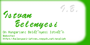 istvan belenyesi business card